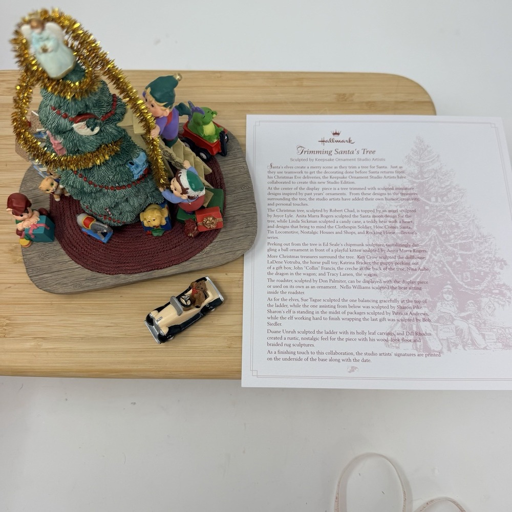 Hallmark Keepsake Ornament 1997 Studio Edition Trimming Santa's Tree Display Box